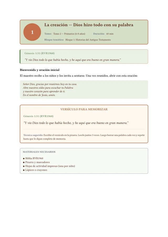 Página interior del Megapack Escuela Dominical